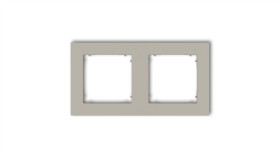Mini Ramka Uniwersalna Podwójna Kwadratowa Z Tworzywa Taupe 60Mr-2