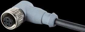 43-10200 SAL M12 x 1, 4-pin, 2 m, cable coupling, angled
