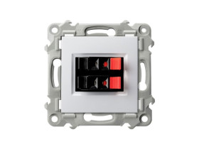 SZAFIR Gniazdo głośnikowe podwójne biały GG-2Z/m/00 OSPEL