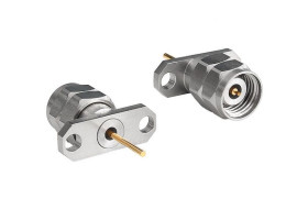 Złącze koncentryczne Montaż na kołnierzu Żeński typ złącza Złącze koncentryczne w okrągłej obudowie Wtykowe