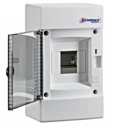 Obudowa natynkowa 1x4 IP40, drzwi transparentne