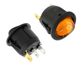 PRZEŁĄCZNIK KLAWISZOWY MIRS101N-5W 20A/12V ON-OFF BIAŁY (PRZEL555-WH)