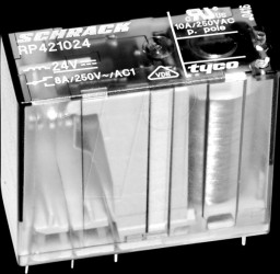 6-1393234-7 Monostable power relay, THT, 12 V DC, 8 A, 2 changeover contacts