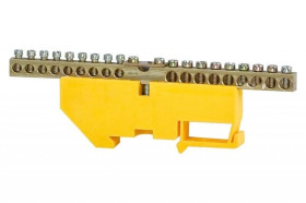 Listwa ochronna 18-modułowa 18x16mm2, 1x35mm2 wysoka podstawa - żółta