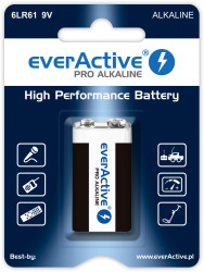 bateria alkaliczna everActive Pro 6LR61 / 6LF22 9V (blister) - 1 sztuka
