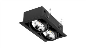 Oprawa Podtynkowa Halogenowa Ruchoma 2X Gu10 Es111 Prostokąt Czarna Canis...