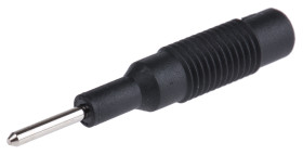 Adapter do złącz pomiarowych, rodzaj: Złącze męskie na żeńskie, wtyk: 2mm, gniazdo: 4mm, 6A, Czarny, 60V dc