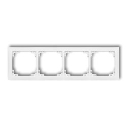 DECO Ramka uniwersalna poczwórna z tworzywa DECO Soft biały DRSO-4