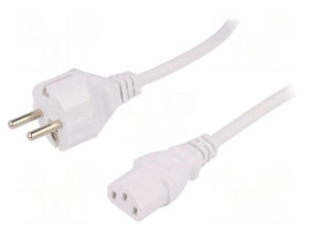SN310-3/07/1.8WH Kabel: 3x0,75mm2, CEE 7/7 (E/F) wtyk,IEC C13 żeński, 1,8m