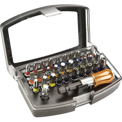 06-106 końcówki wkrętakowe z uchwytem, zestaw 32 sztuk