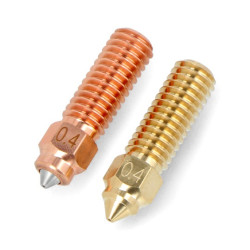 Zestaw dysz 0,4mm M6 do drukarek 3D Creality - filament 1,75mm - stal hartowana i mosiądz