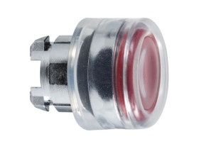 Przycisk płaski okapturzony czerwony samopowrotny LED metalowy typowa ZB4BW543 SCHNEIDER ELECTRIC