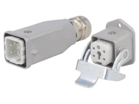 C146-10E0049244 Złącze HDC męski + żeński C146 5PIN 4+PE rozmiar A3 M20