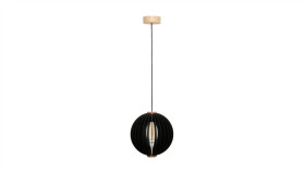 Lampa Wisząca Orb Kolor Brązowy/Czarny, Przezroczysty Metal/Szkło, E27 Ip20...