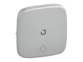 VALENA ALLURE Klawisz aluminium przycisku z symbolem dzwonka z podświetleniem led 755092 LEGRAND