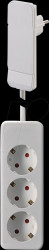 933.007 Flat Plug CEE7/7 white, 1.6m 3xCEE7/3