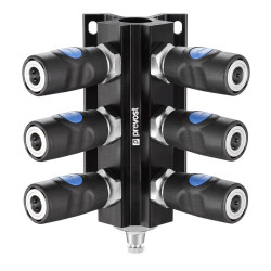 Uchwyt ścienny z szybkozłączkami bezpiecznymi PREVOST G 3/4 żeńskie rodzaj Żeński Gwintowany Korpus z materiałów