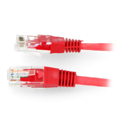 Przewód sieciowy Ethernet Patchcord UTP 5e 3m - czerwony