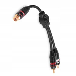 Adapter RCA 1xGniazdo-2xWtyk Z przewodem, przejście, rozdzielacz