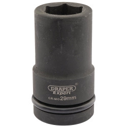 Draper Expert 05144 Expert 29mm 1&quot; Sq. Dr. Hi-Torq&#xAE; 6 Point Deep Impact Socket