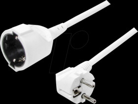 LPS101 Mains cable extension, 3 m, white