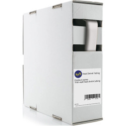 Heatshrink tubing, 2:1, (3.2/1.6 mm), PO, crosslinked, white, BYB-5-90F2031, package with 10 meters