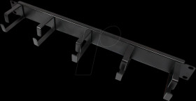 GC-N0038 19" cable routing panel, with 5 metal brackets, 1U, jet black
