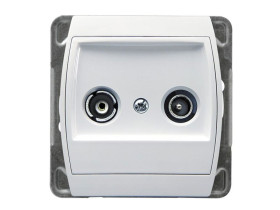 GAZELA Gniazdo antenowe RTV końcowe ZAP biały GPA-10JPZ/m/00 OSPEL