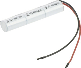 Pakiet akumulatorów Sub-C, NiCd Mexcel Inline L1x3, Ilość ogniw: 3, 3.6 V, 1800 mAh, Możliwa wysoka temperatura, Przewód