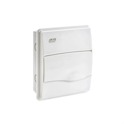 IP40 Rozdzielnica modułowa 1x8 ORO podtynkowa (drzwi białe) PE+N