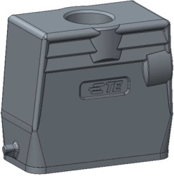 Housing, size HA10, die-cast aluminum, M16, angled/straight, clip locking, IP65, T1329100116-100