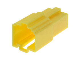 Złącze samochodowe mini Iso gniazdo żółte bez pinów