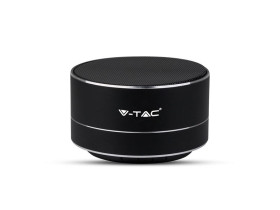 VT-6133 Przenośny głośnik bluetooth z mikrofonem obudowa: metal gniazdo USB slot na kartę micro SD czarny 7712 V-TAC