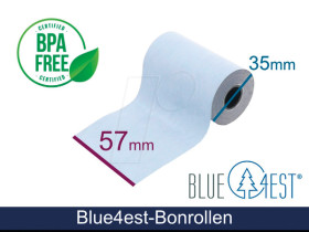 ADT573512 Thermal paper, 57 mm, 15 m, Blue4est®, pack of one