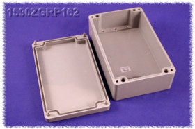 Flange plate, ABS, (L x W x H) 146.99 x 76.63 x 3 mm, black, for series 1591T, 1591FTBK