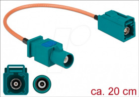 89660 HF cable, FAKRA Z plug > FAKRA Z socket, 20cm