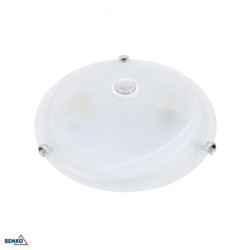 Plafoniera TAZAN z czujnikiem podczerwieni 2X40W E27 IP20 FI-40 szkło+STAL C38-ST78-240G-PIR