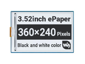 Waveshare 3.52inch e-Paper HAT, 360 × 240, SPI Interface