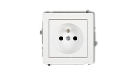 Deco Gniazdo Pojedyncze Z/U 2P+Z Biały Dgp-1Zp