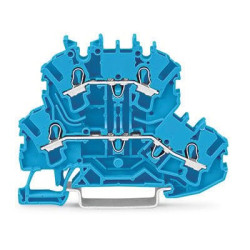Blok zacisków przelotowych WAGO poziomy: Podwójny 22 → 12AWGWciskany zacisk Cage Clamp TOPJOB S, 2002 raster: