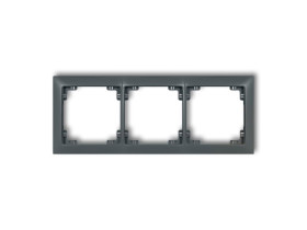 DECO Ramka 3 potrójna uniwersalna z tworzywa DECO Soft grafitowy mat 28DRSO-3 KARLIK