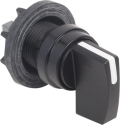 Toggle switch, for cam switches, unlit, waistband round, black, front ring black, KAA1H