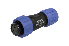 Gniazdo; SP1310/S3I-N; 3 tory; lutowany; 2,0mm2; 4-6,5mm; SP13; na przewód; IP68; 13A; 250V; Weipu; RoHS