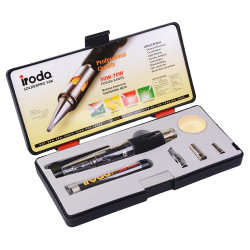 IRODA SolderPro 50K Cordless Butane Gas Soldering Iron 4-In-1 Kit 30-70W