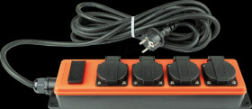 SL014-U050O Socket strip, 4-way, 2x USB-A socket, 5m, outdoor