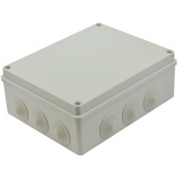 Skrzynka hermetyczna IP65 Puszka instalacyjna 240x190x90mm bezhalogenowa szara z dławikami PG29 S-BOX 506