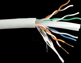 21151684 Cat. 6a network cable, UTP, grey, 100 m