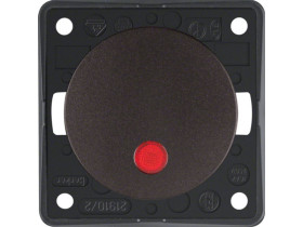 Integro Flow Wyłącznik kontrolny z czerwoną soczewką 2-biegunowy brąz 937522501 HAGER