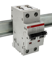 Wyłącznik nadprądowy MCB, Typ K, 2-biegunowy, 32A, 400V, 125V, na szynę DIN, ABB S202-K32, S200