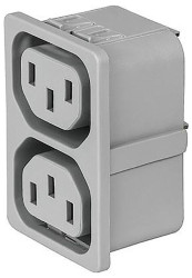 Schurter 3-103-838 Złącze męskie IEC złącze żeńskie proste Łączna ilość styków: 6 10 mA biały 1 szt.